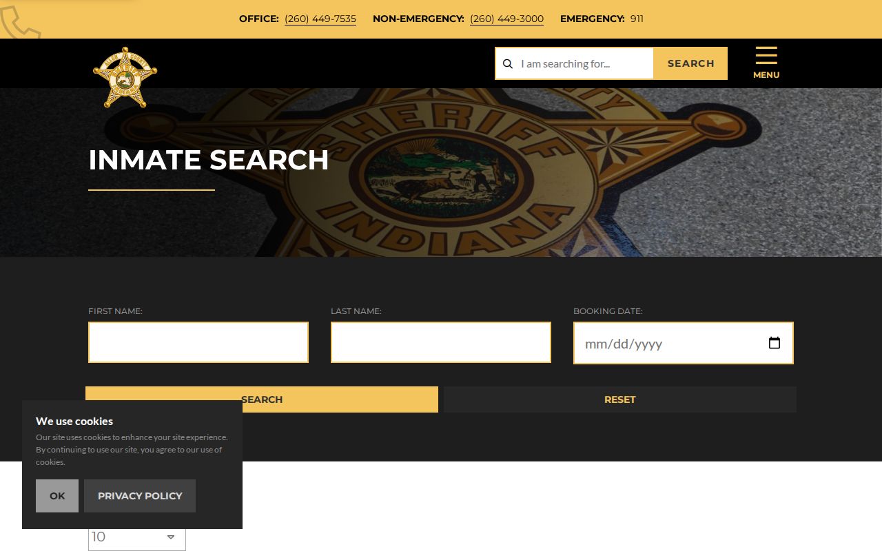 Allen County official busted mugshot and booking record search